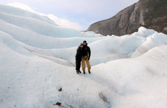 Crampons and harnesses for Big Ice hike