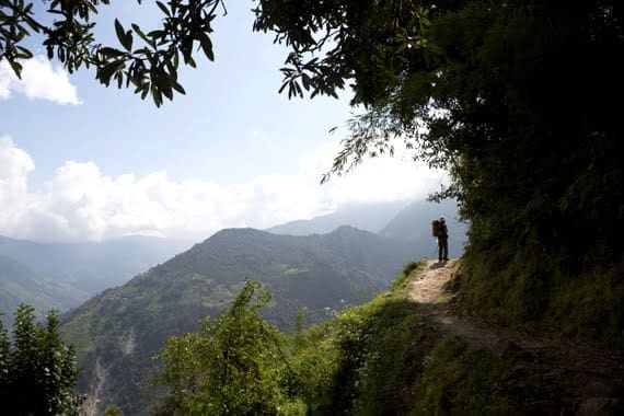 HoneyTrekking the Annapurnas: Part 2 10 Mike Howard on a Trek in Nepal