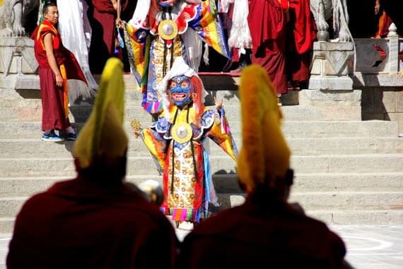 A Taste of Tibet: Diqing, China 7 Gedong Mask Festival dancers Benzilan China