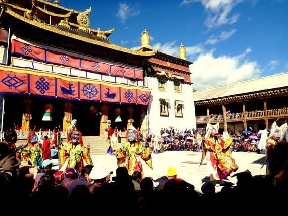 A Taste of Tibet: Diqing, China 5 Gedong Mask Festival at Dongzhulin Monastery Benzilan