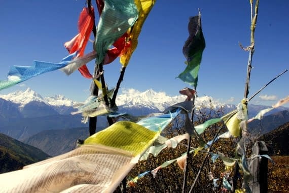 The Heavenly Meili Mountains 8 tibetan yunnan prayer flags