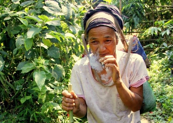 Lahu Villager Smoking