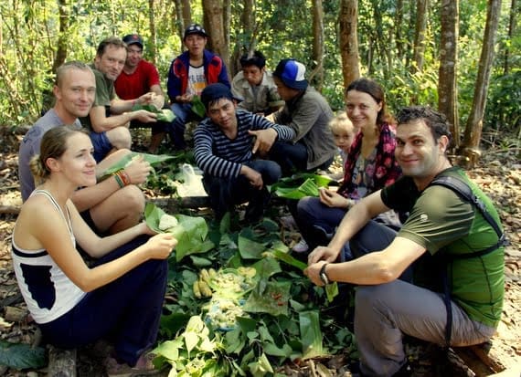 Lunch on our Trek in Laos