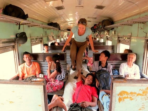 You Know You're In Myanmar When... 13 Riding the train in Myanmar