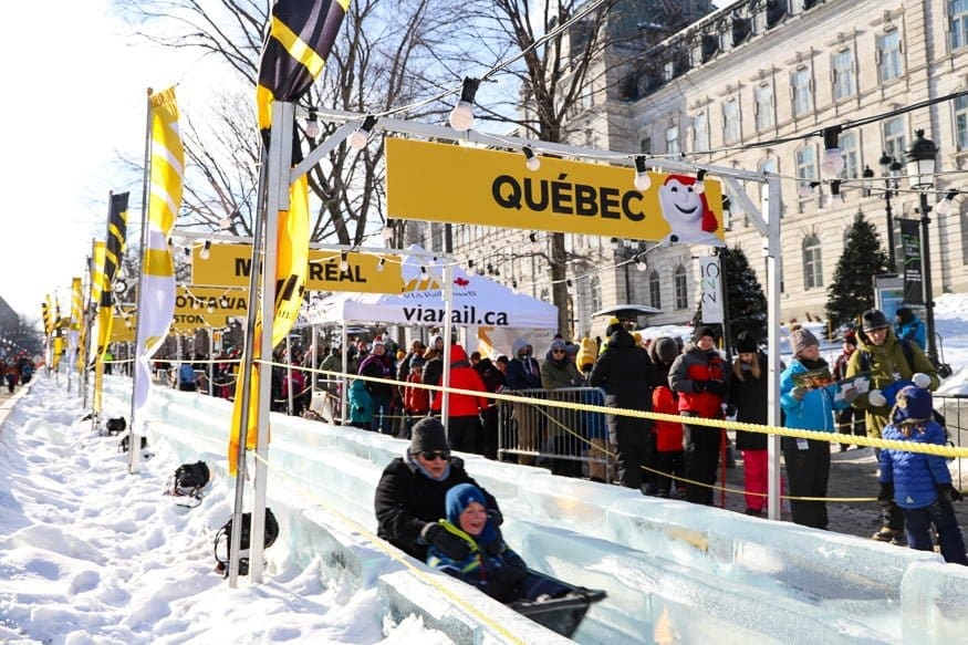 The World's Biggest Winter Carnival 5 Grand Allee Ice Slide in Quebec