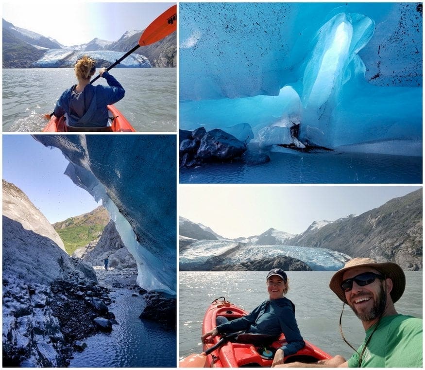 Kayaking to Portage Glacier, Alaska