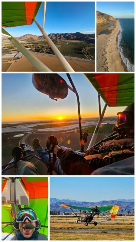 Microlight flights in california